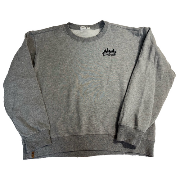 Tentree Gray Crewneck Pullover Sweater Sweatshirt Sustainable Loungewear Large - Picture 4 of 16